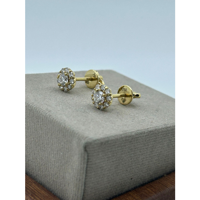 4.96 gram 18 ayar altın, toplam 0.80 ct pırlanta F-G , vs-sı Kadın Küpe